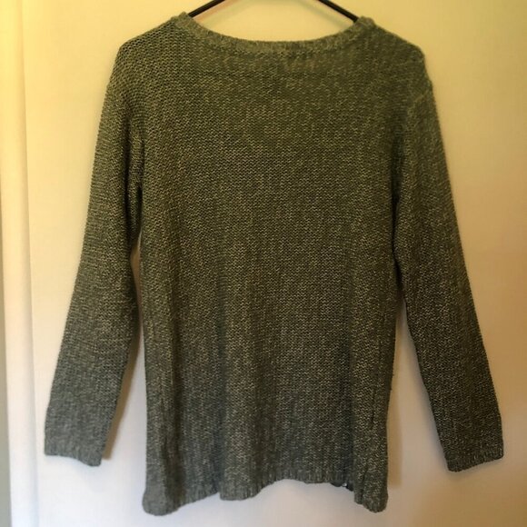 Quinn green sweater with zippers sz S - Picture 6 of 9
